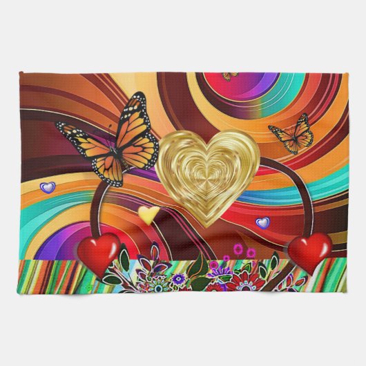 Saint Valentin Serviette de cuisine (Horizontal)