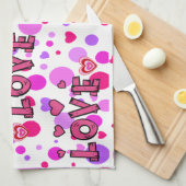 Saint Valentin Serviette de cuisine (Quart Plié)