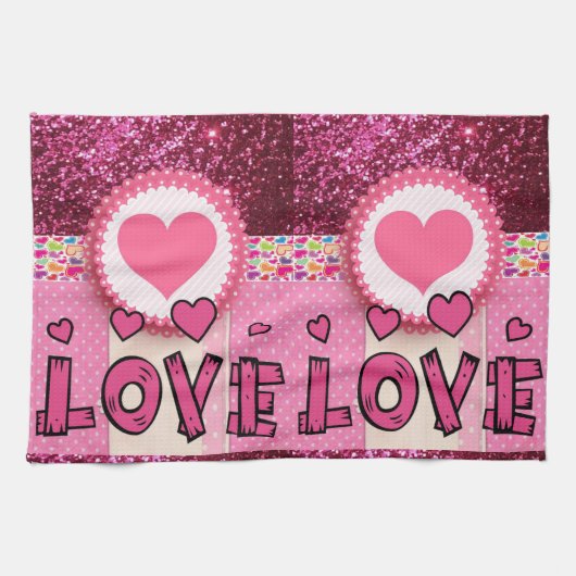 Saint Valentin Serviette de cuisine (Horizontal)