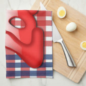 Saint Valentin Serviette de cuisine, Amour (Quart Plié)