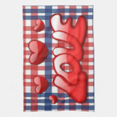 Saint Valentin Serviette de cuisine, Amour (Vertical)