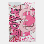 Saint Valentin Serviette de cuisine, Amour (Vertical)