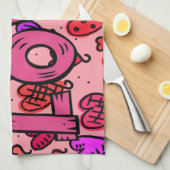 Saint Valentin Serviette de cuisine, Amour (Quart Plié)