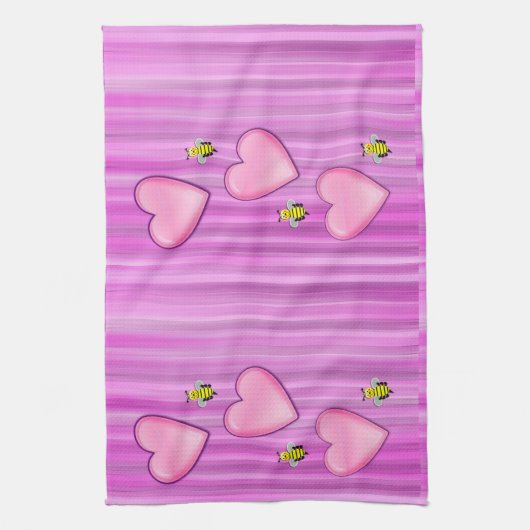 Saint Valentin Serviette de cuisine, Bee (Vertical)