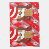 Saint Valentin Serviette de cuisine, Chien (Vertical)