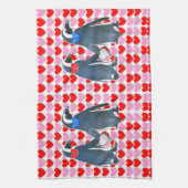 Saint Valentin Serviette de cuisine, Penguin (Vertical)