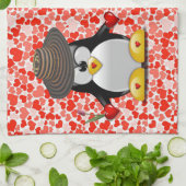 Saint Valentin Serviette de cuisine, Penguin (Plié)