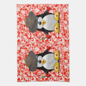 Saint Valentin Serviette de cuisine, Penguin (Vertical)