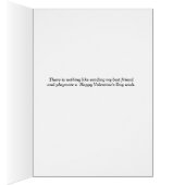 Saint Valentin Souhait pour un ami et un compagnon (Intérieur (Droit))