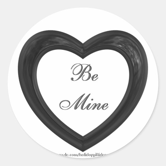 Saint Valentin "Soyez à moi" Coeur - Stickers (Devant)