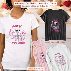 Saint Valentin Squelette Sweatshirt, T-Shirt