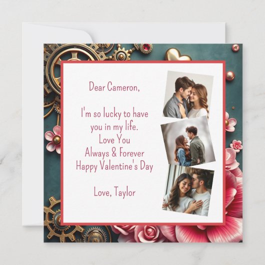 Saint-Valentin Steampunk | Modèle de photo (Dos)