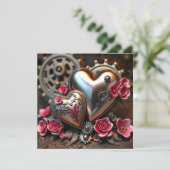 Saint-Valentin Steampunk | Modèle de photo floral (Debout devant)
