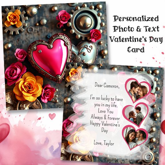 Saint-Valentin Steampunk | Modèle de photo unique