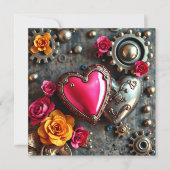 Saint-Valentin Steampunk | Modèle de photo unique (Devant)