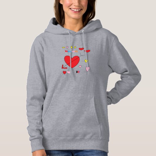 Saint Valentin Sweat - shirt à capuche féminine (Devant)