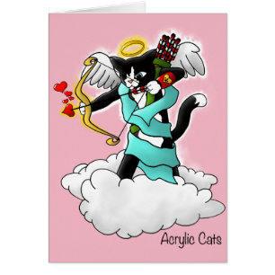Saint Valentin Tuxedo Cupid Cat