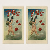 Saint-Valentin vintage, Chérubin avec des cœurs ai (Devant & derrière)