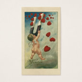 Saint-Valentin vintage, Chérubin avec des cœurs ai (Devant)