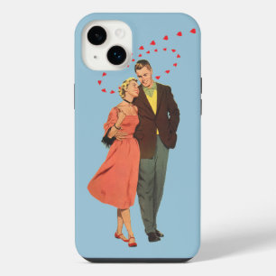 Saint-Valentin vintage, cœurs flottants romantique