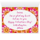 Saint Valentin Zèbre avec Fleurs Vintages moisi (Intérieur Horizontal (Bas))