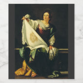 Saint Veronica door Bernardo Strozzi Wijn Etiket (Enkel label)