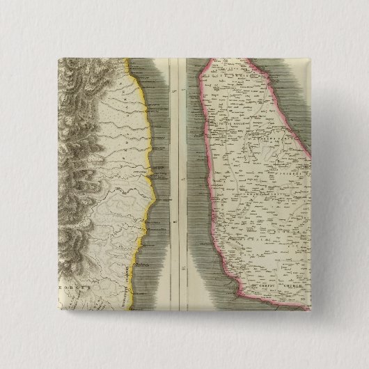 Saint Vincent, Barbado Vierkante Button 5,1 Cm (Voorkant)