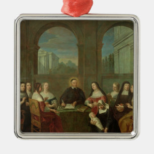 Saint Vincent de Paul en de zusters van de liefdad Metalen Ornament