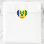 Saint Vincent en de Grenadines Flag Splendid Hart Sticker (Tas)