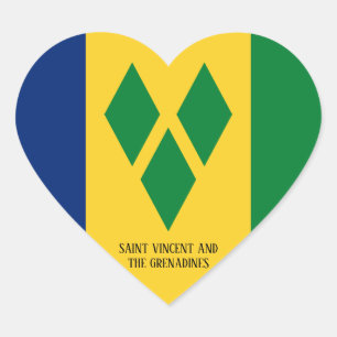 Saint Vincent en de Grenadines Flag Splendid Hart Sticker