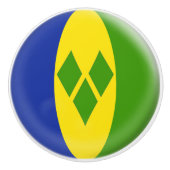 Saint Vincent en de Grenadines Keramische Knop (Voorkant)