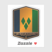 Saint Vincent en de Grenadines Sticker (Vel)