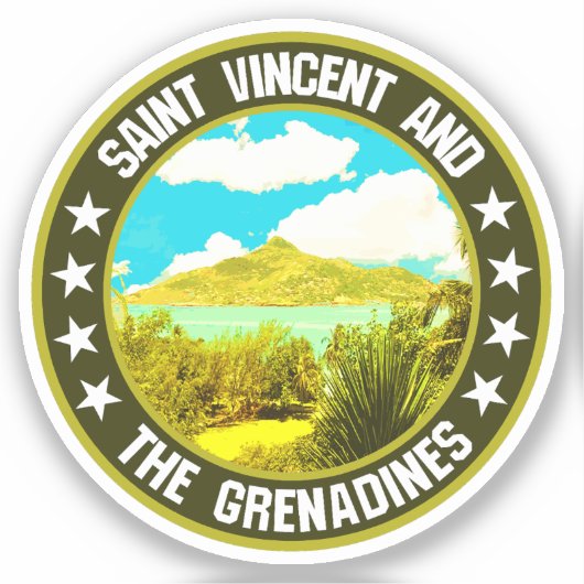 Saint Vincent en de Grenadines Sticker (Voorkant)