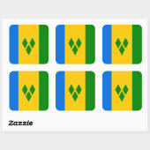 Saint Vincent en de Grenadines Vierkante Sticker (Vel)