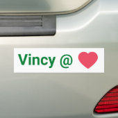 Saint Vincent en de Grenadines Vincy op het hart Bumpersticker (Op auto)