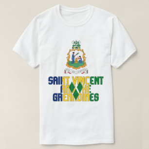 Saint Vincent en de Grenadines vlag en munt T-shirt