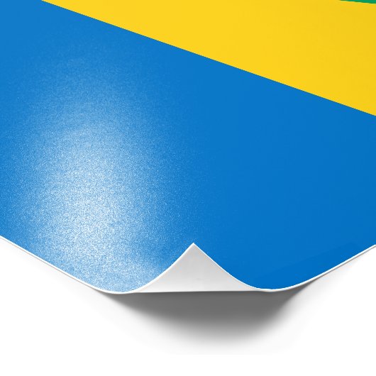 Saint Vincent en de Grenadines vlag Foto Afdruk (Hoek)