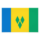 Saint Vincent en de Grenadines vlag Foto Afdruk (Voorkant)