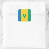 Saint Vincent en de Grenadines vlag Vierkante Sticker (Tas)