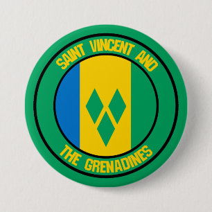 Saint Vincent en de Ronde van Grenadines Button 7,6 Cm