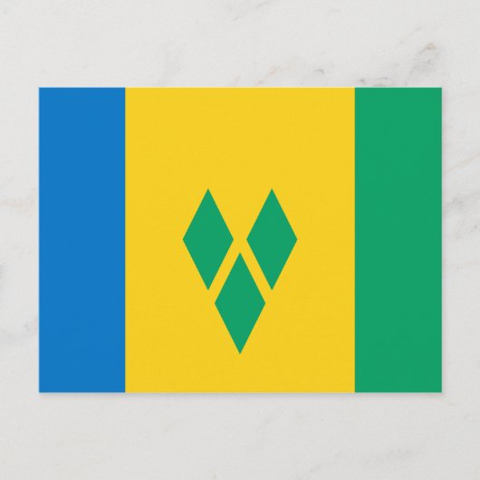 Saint Vincent en het Briefkaart van de vlag van Gr (Voorkant)