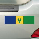 Saint Vincent Flag Bumpersticker (Op auto)
