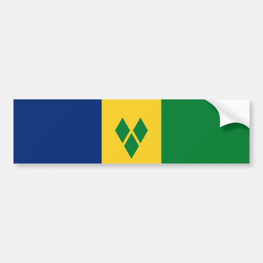 Saint Vincent Flag Bumpersticker (Voorkant)