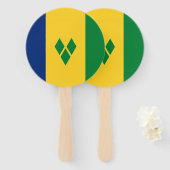 Saint Vincent Flag Handwaaier (Voorkant en achterkant)