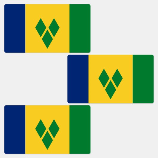 Saint Vincent Flag Labels (Groep)