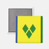 Saint Vincent Flag Magneet (Voorkant / Achterkant)