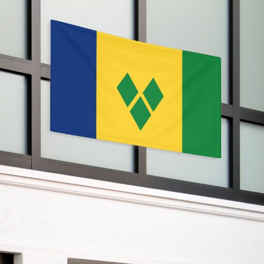 Saint Vincent Flag Spandoek (Buitenkant Gebouw)