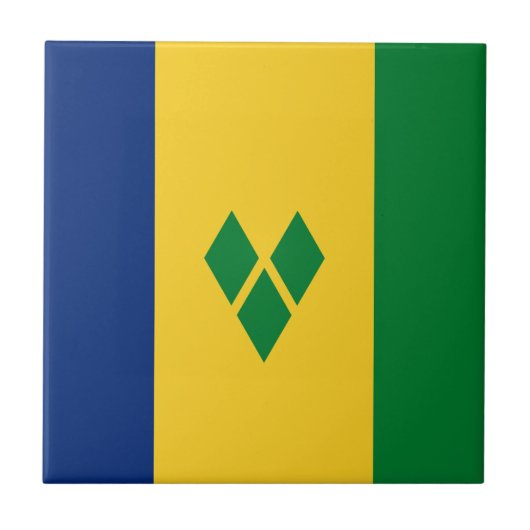 Saint Vincent Flag Tegeltje (Voorkant)