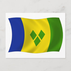 Saint Vincent Grenadines Vlag Ansichtkaart Briefkaart