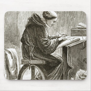 Saint Vincent schrijft in zijn cel bij Ferins, van Muismat